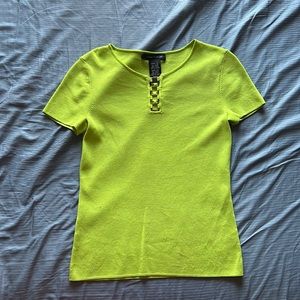 Lime green top with gold accent